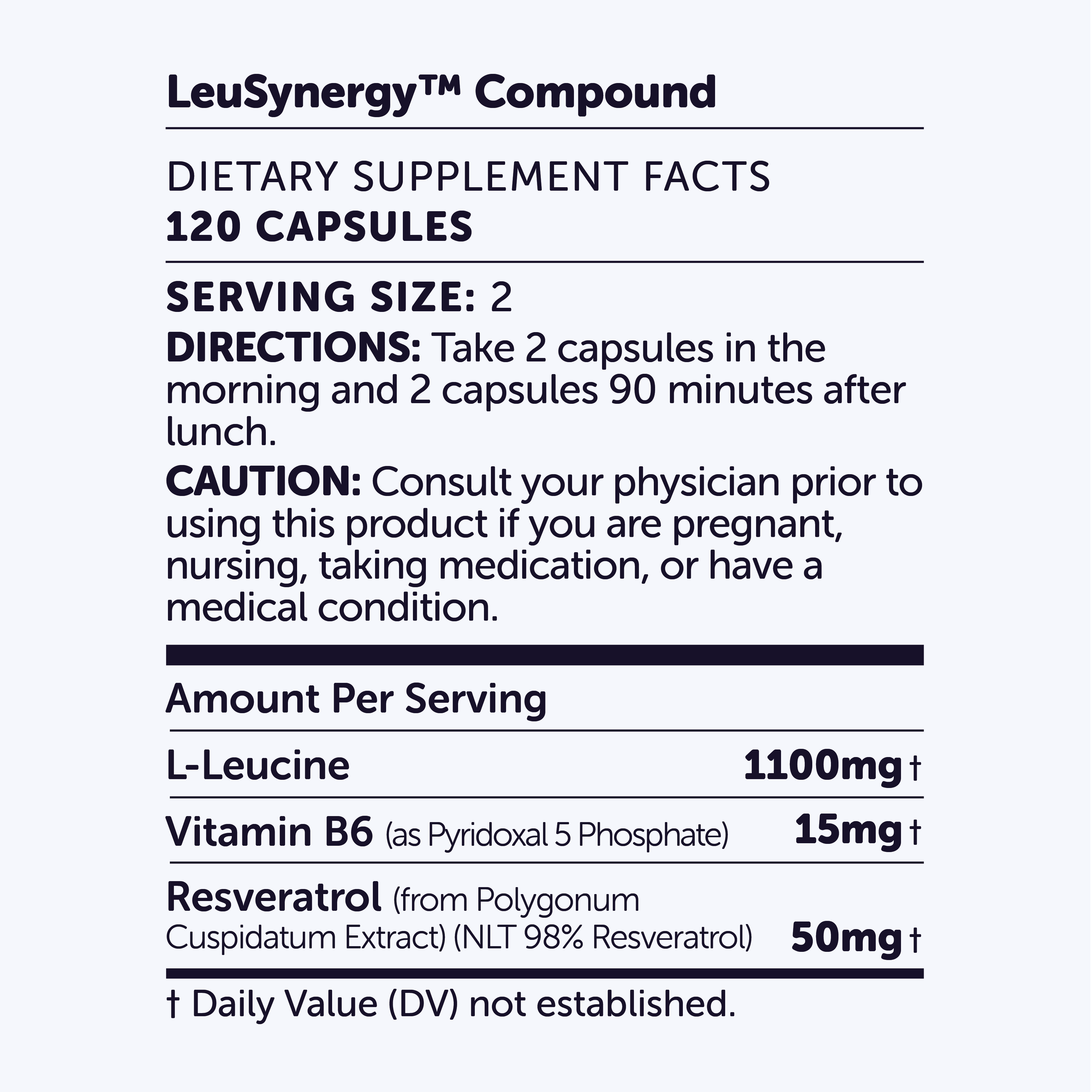 LeuSynergy™ Product SUPPLEMENT FACTS