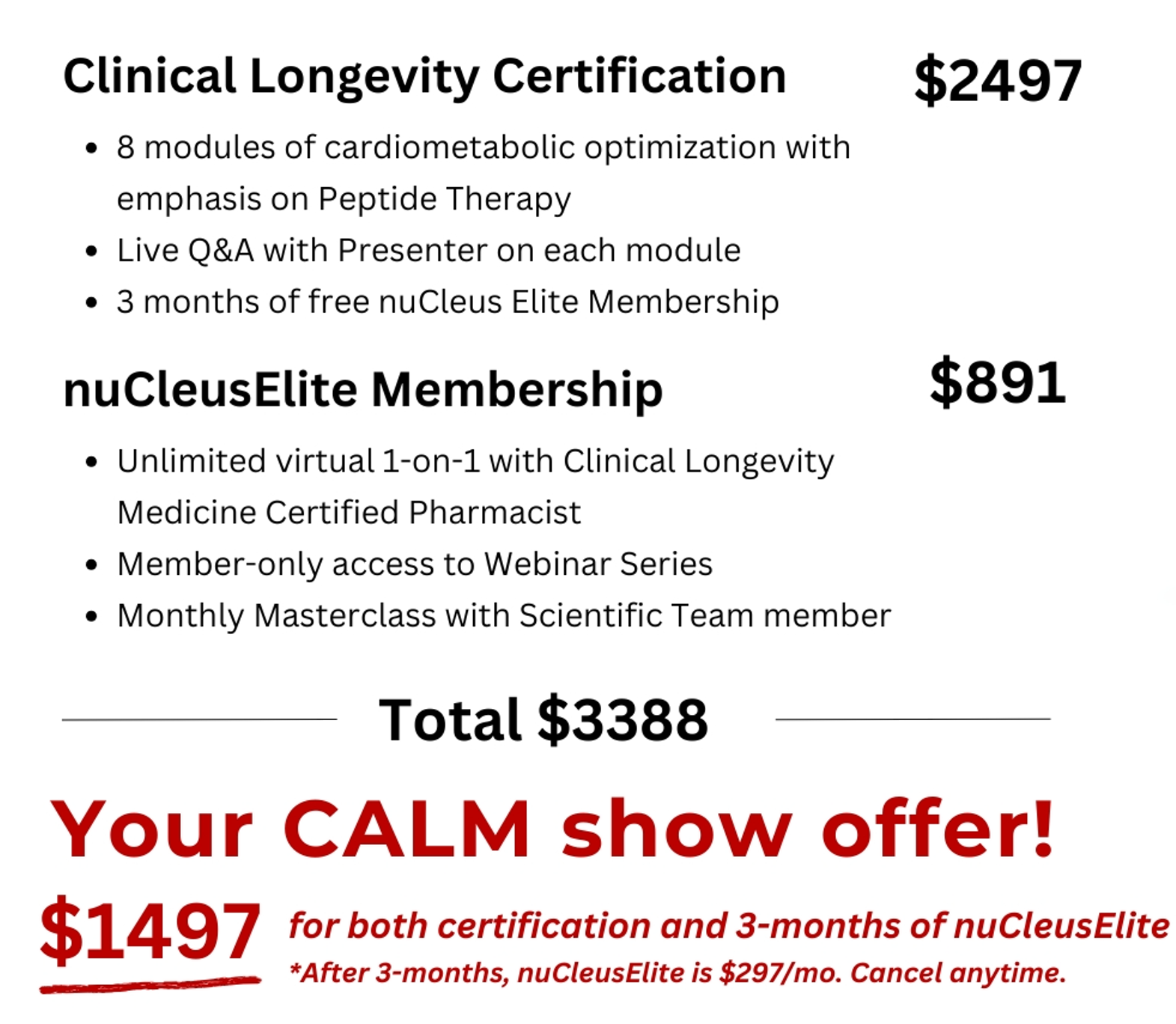 Longevity Certification Course Offer